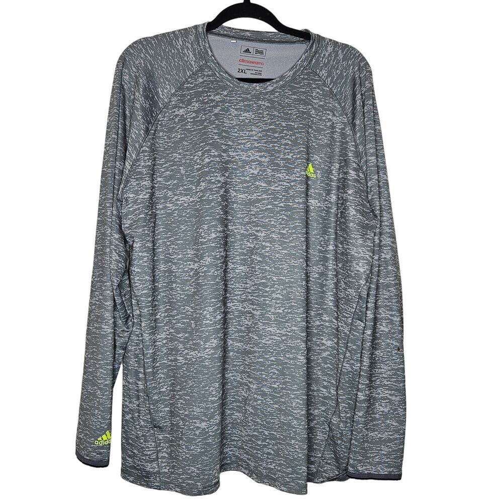 Adidas 2XL climawarm Grey camo camoflauge long sleeved dri-fit shirt long sleeve